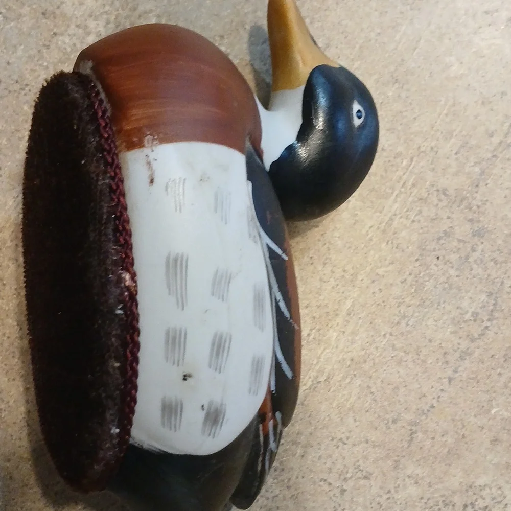 Vintage Ceramic Mallard Lint | Shoe Shine Brush
